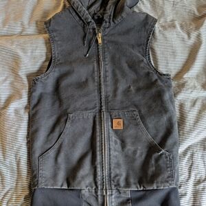 Carhartt Gray Hooded Vest